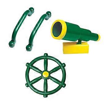 Kids Pirate Telescope Steering Wheel Safe Handle Bars for Treehouse Exciting Accessories for Adventurous Play