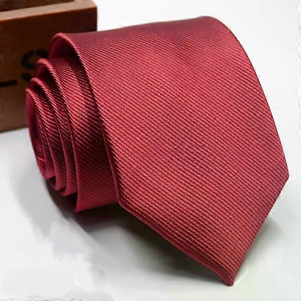 Men's Silk Satin Solid Tie, Red