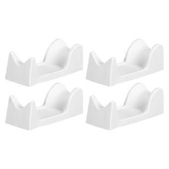 4pcs White Nail Drill Handle Holder Stand - Plastic Manicure Tool Storage Rack for Desktop - Salon Manicure Art Grinding Machine Organizer Base for Ho