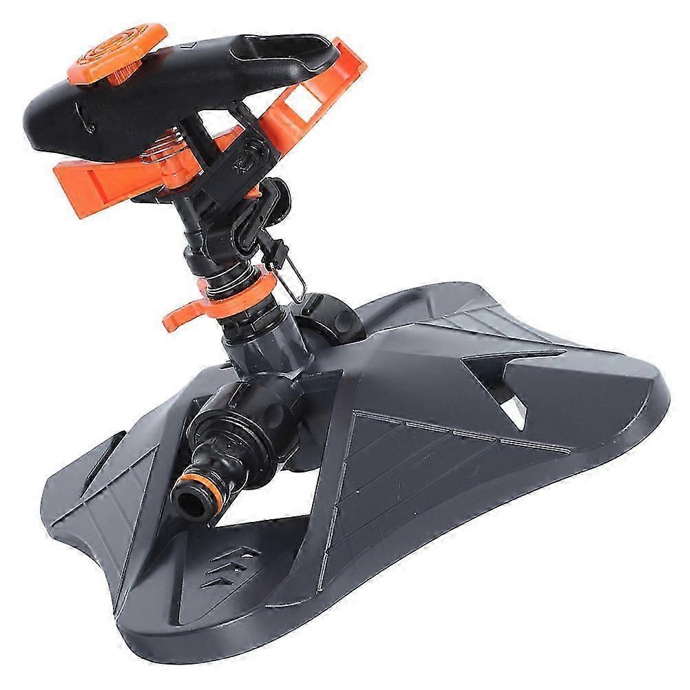 Grey Rotating Garden Sprinkler | Durable Plastic | Adjustable Water Range | Efficient Water Saving