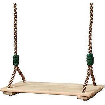 Wooden Hanging Swing Seat with 180cm Length Adjustable Rope, Swing Seat Replacement Accessories