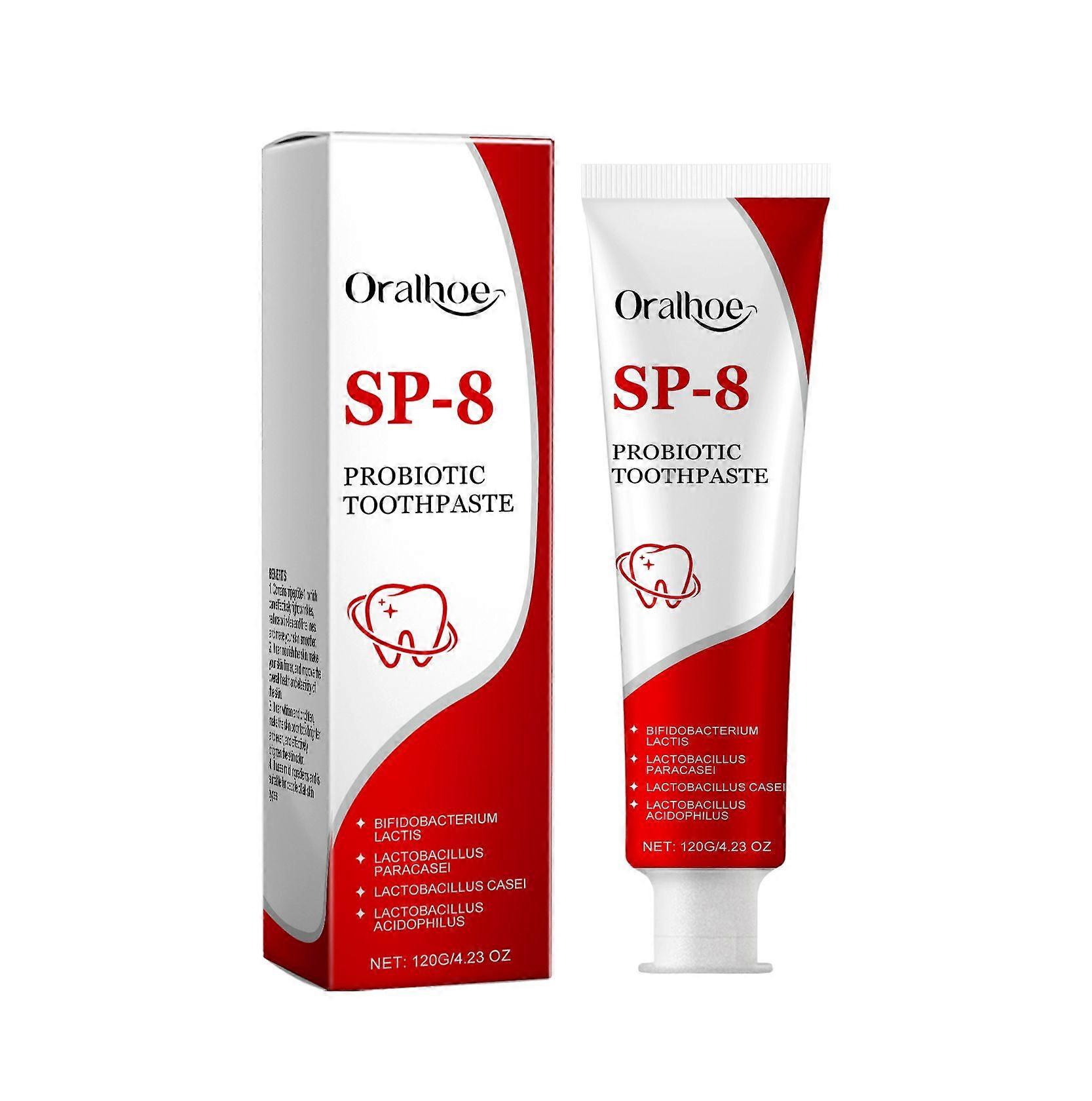 SP-8 Probiotic Toothpaste, SP8 Toothpaste Fresh Breath, Deep Cleaning Care Toothpaste