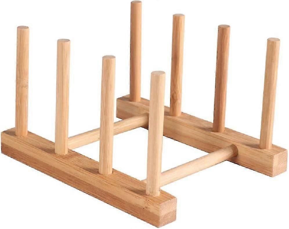 Bamboo Dish Rack Cup Holder Kitchen Storage Rack