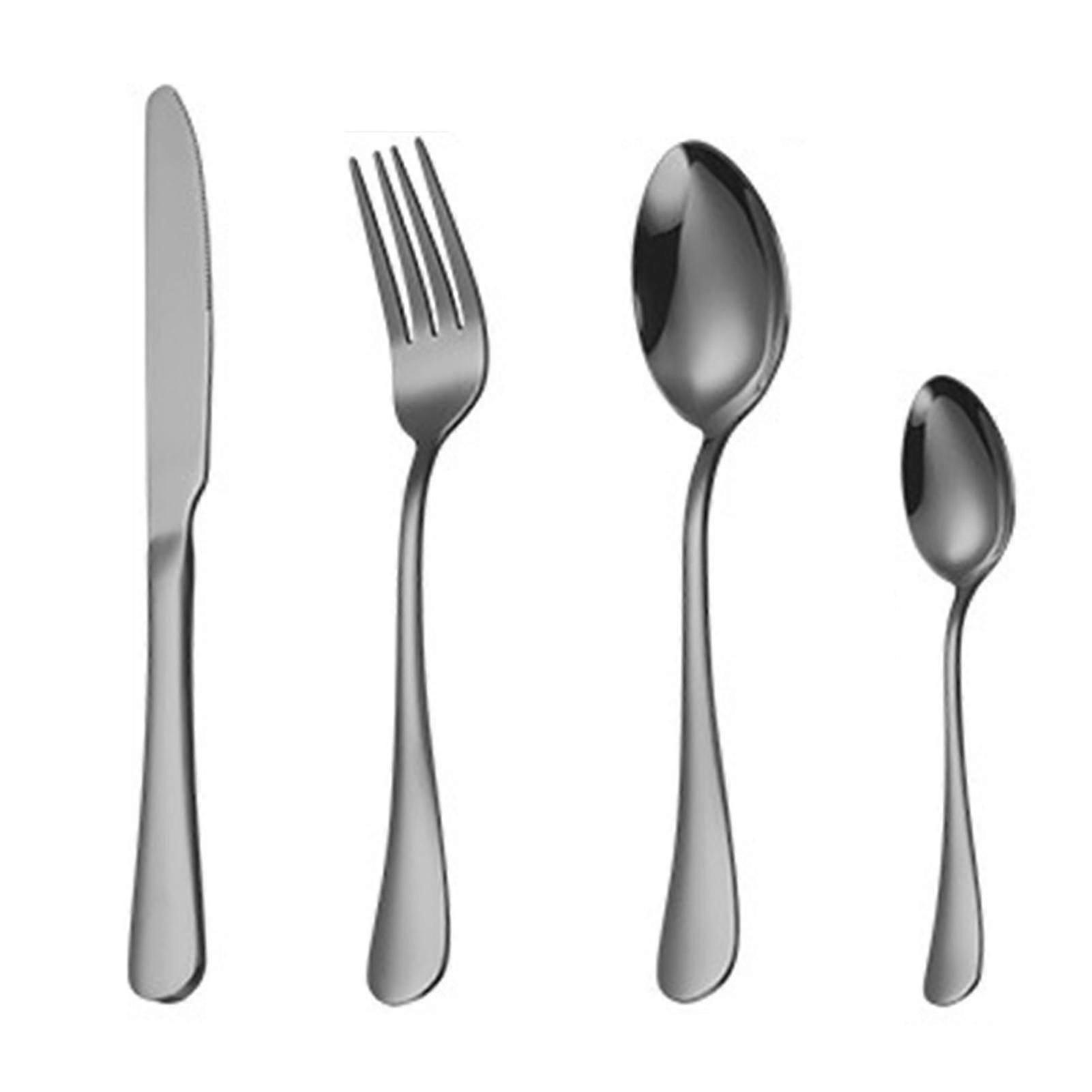 4pcs/set Flatware Set Polished Modern Style Exquisite Waterproof Tableware Set For Kitchen