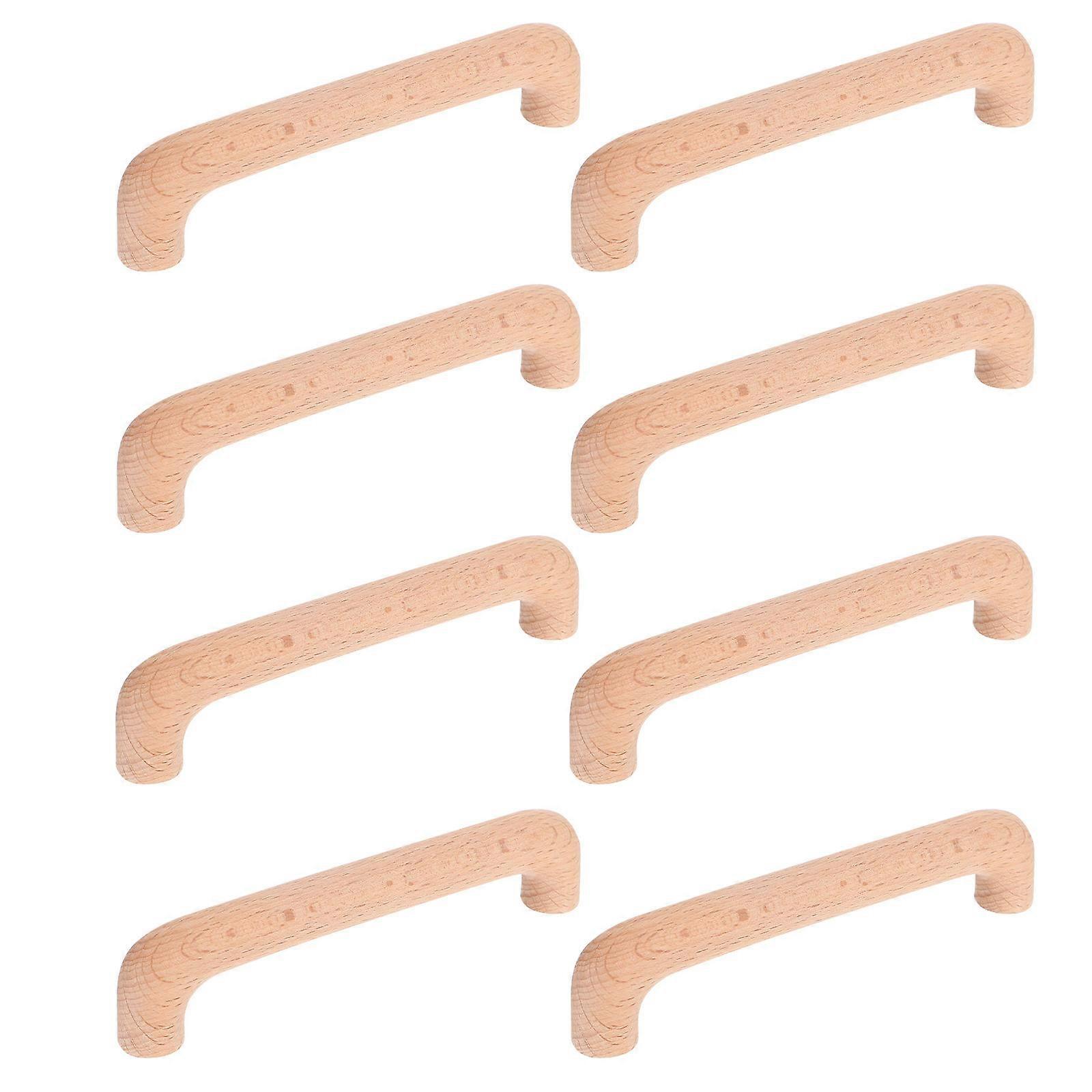 8pcs Wooden Door Handle Cabinet Knobs Door Handle Drawer Door Handle Knobs