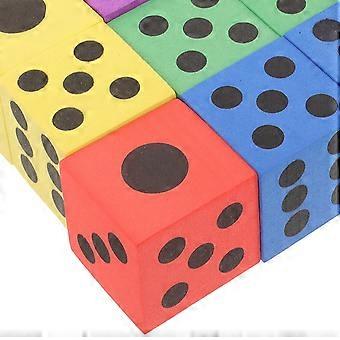 Conjunto de 12 Dados Coloridos de Espuma EVA para Brincar | Brinquedo Infantil para Sala de Aula, Atividades ao Ar Livre e Viagens