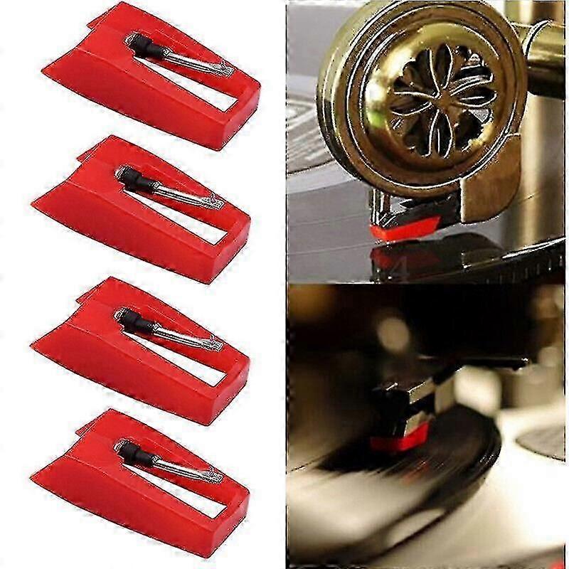 4 Pcs Needle Turntable Replacement Stylus for Vinyl Record Player SU