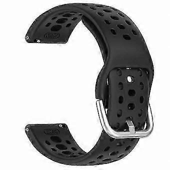 Adjustable Perforated Silicone Watch Strap Replacement Band Compatible with Huami Amazfit Active 2 (A2437) 20mm