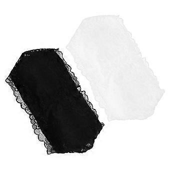 Breathable Strapless Crop Tube compatible with Women 2Pcs Non-Slip Chest Wrap in Classic Black And White Ideal compatible with Daily Wear