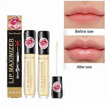 2pcs Lip Augmentation Elastic Serum Lip Oil Moisturizer Lip Plumper Repairing Remove Fine Lines Moisturizing Lip Mask Sexy Care