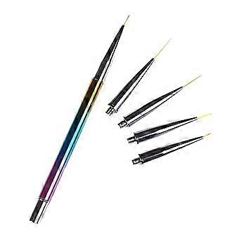Nail Art Brush Set with Replaceable Heads, Precision Liner Pen for Professional and Home Use
