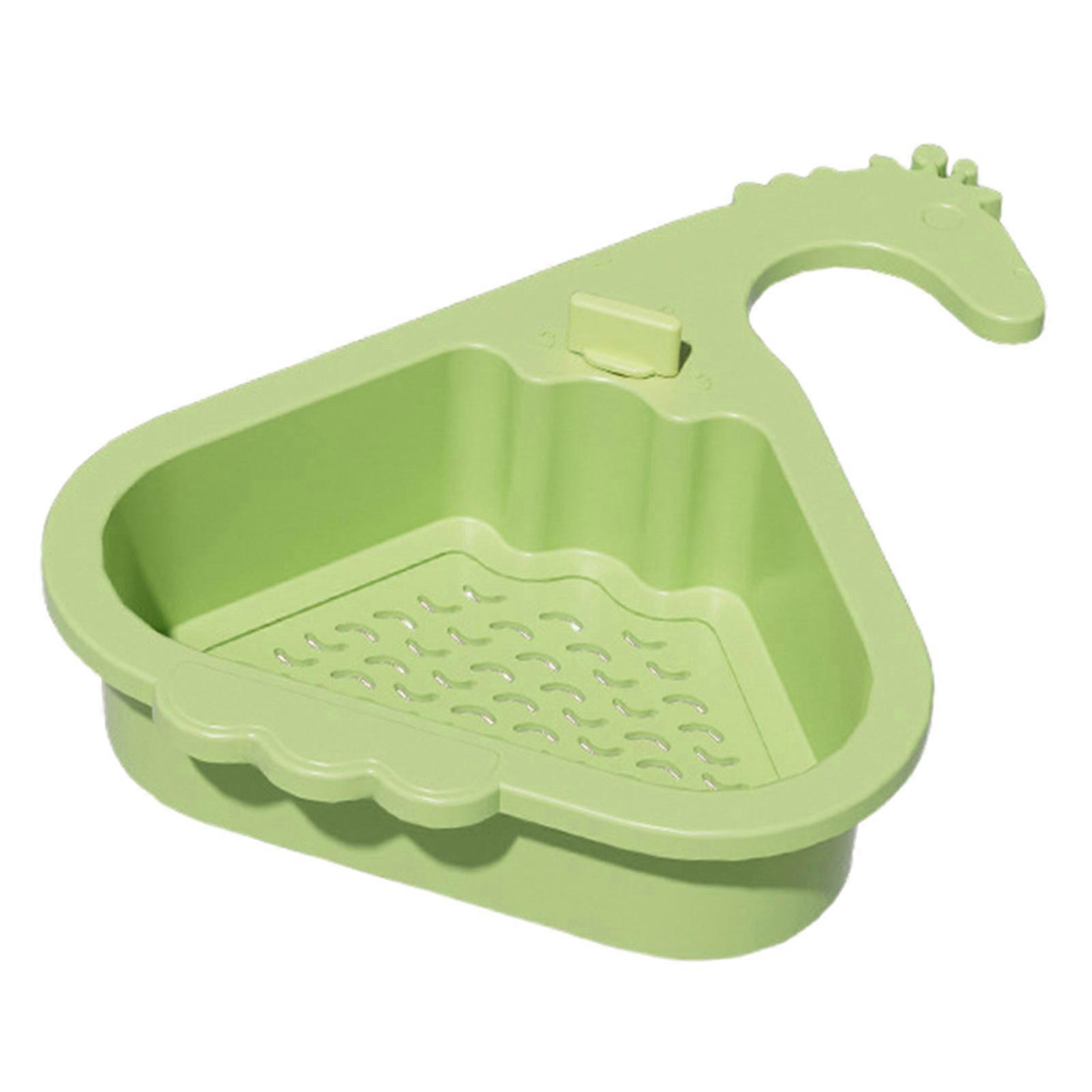 Universal Simple Install Sink Strainer Rack with Triangle Design and Drain