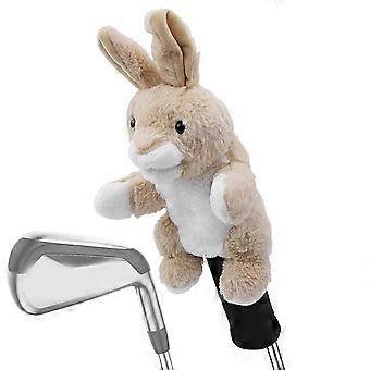 Capas de golfe de pelúcia em formato de coelho para proteção de tacos de golfe, drivers e madeiras, com ajuste premium e longa durabilidade.