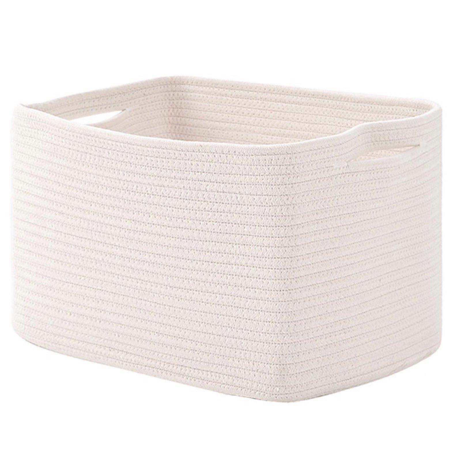 Rectangular Storage Basket Easy to Carry Textile Container Basket Handwoven
