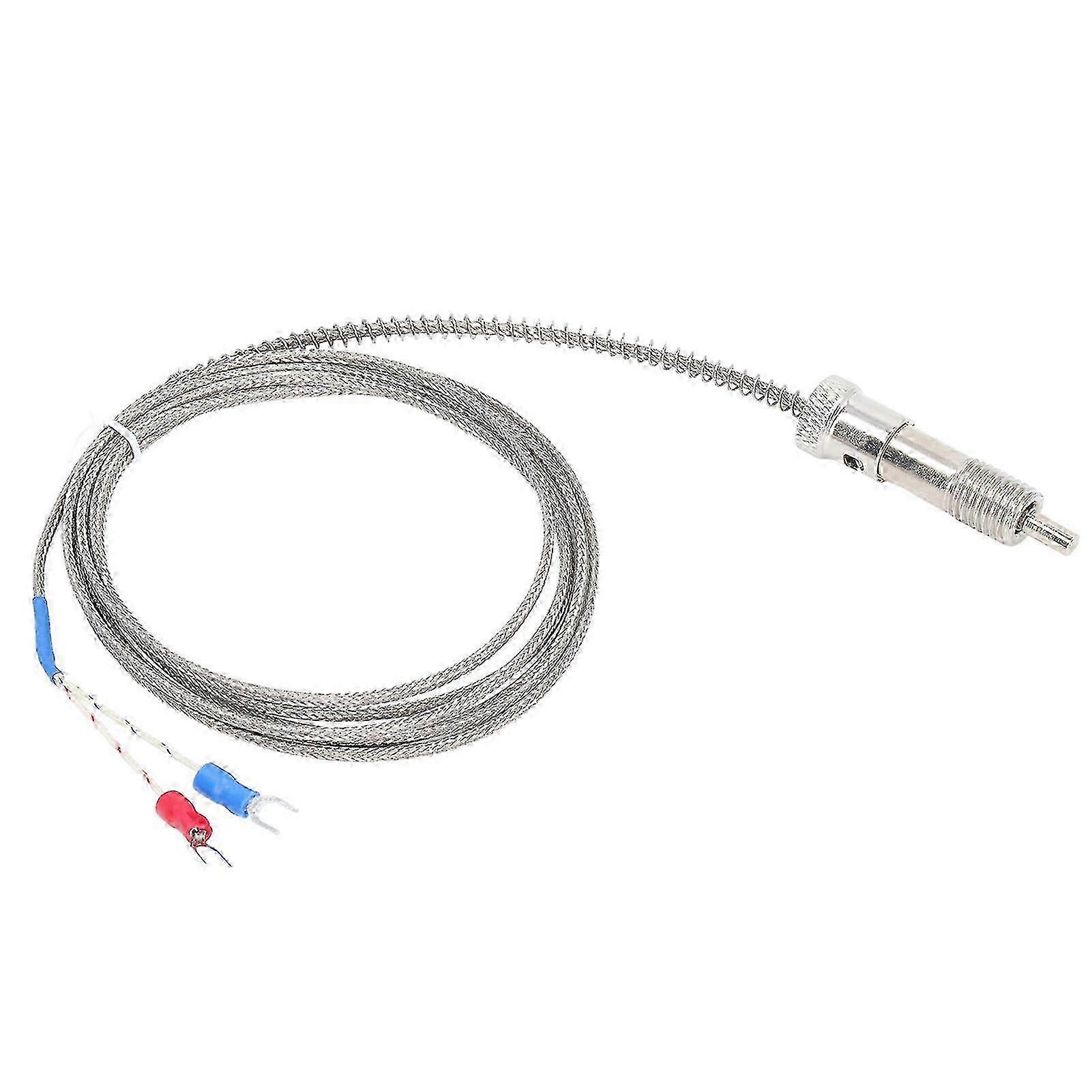 Thermocouple 0?400 K Type Temperature Sensor Probe Compression Spring M12 Thread 2m / 6.56ft