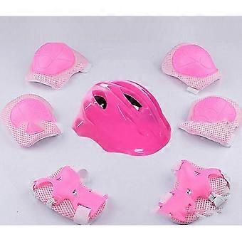 7pcs/set Boys Girls Skate Cycling Bike Safety Helmet Knee Elbow Wrist Pads