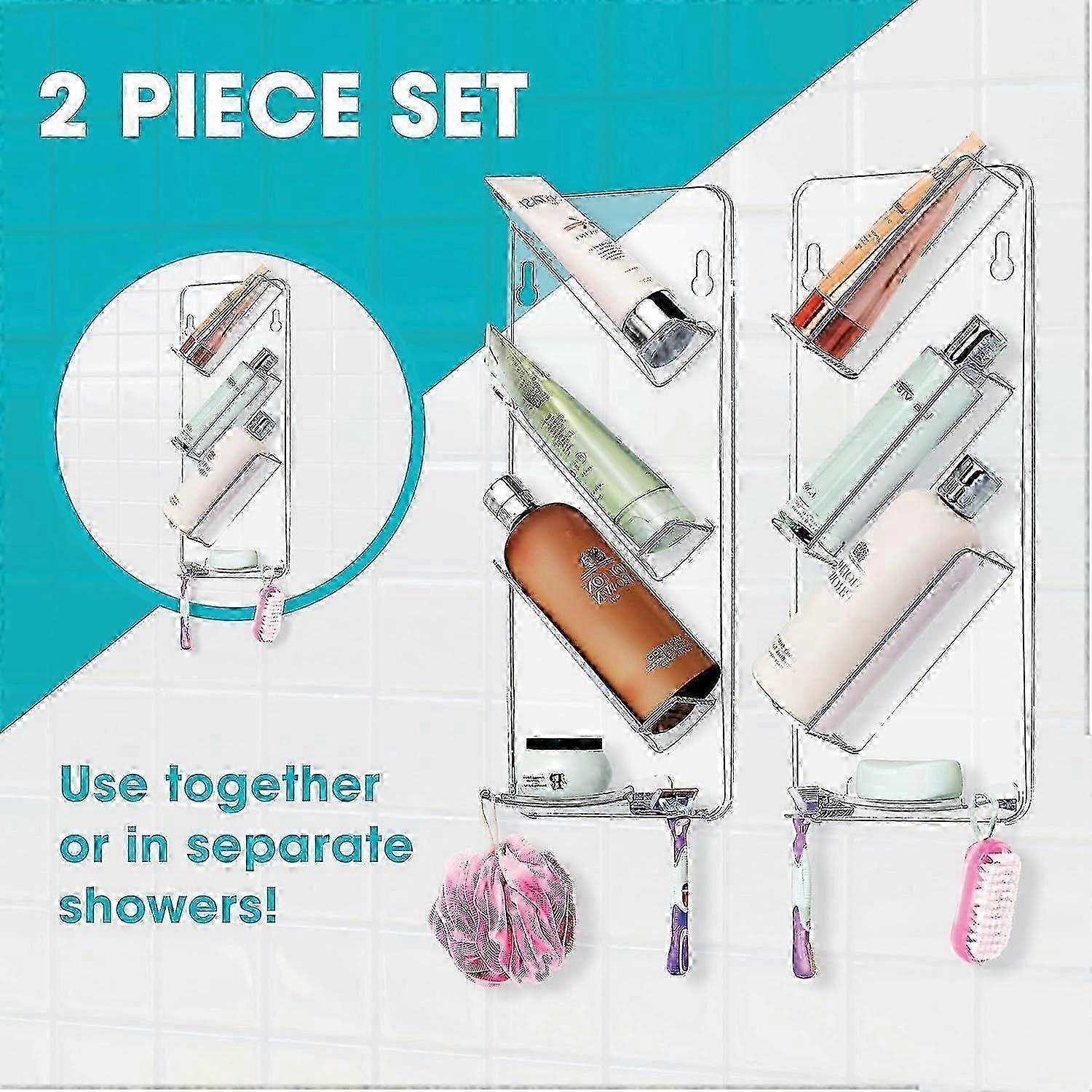 No Suction Cups or Screws, Rust Proof, Easy-Clean 2025