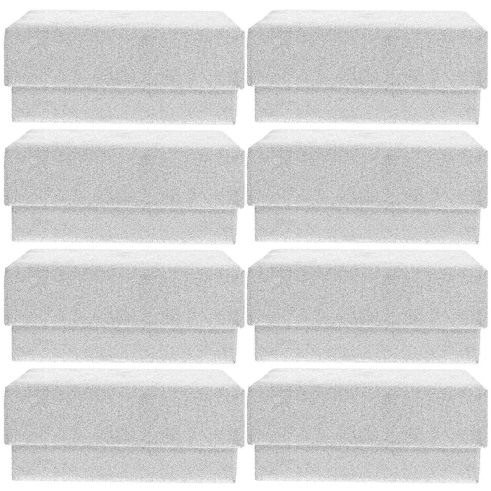 Earring Packaging Boxes for Storage Use 10Pcs Silver Jewelry Gift Boxes
