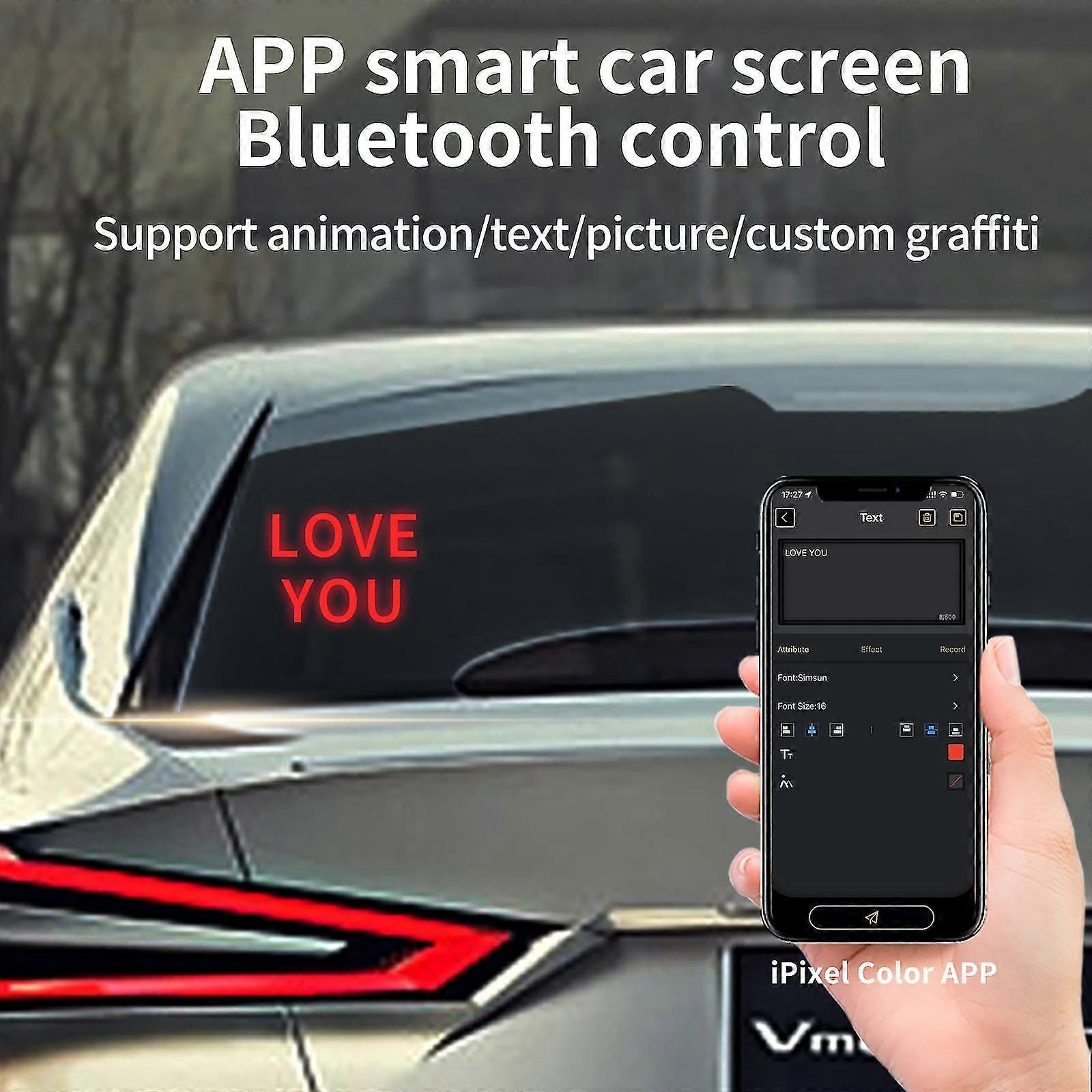 Car Led Expression Screen Bluetooth Car Interactive Advertising Screen Decoration Screen