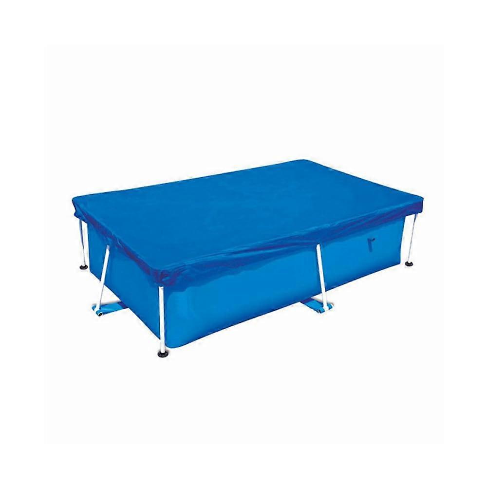 Swimming Pool Cover 224x154cm Solar Rectangular Tarp with Drawstring for Evaporation Reduction