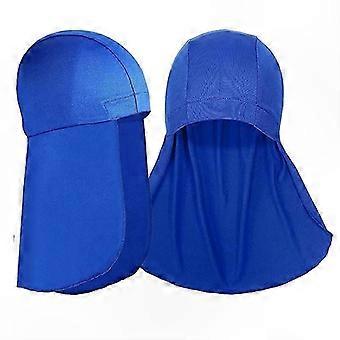 Kühlende Helmeinlage mit Nackenmaske, schweißableitende Kopfbedeckung mit Sonnenschutz, 3er-Pack (Schwarz, Grau, Blau)