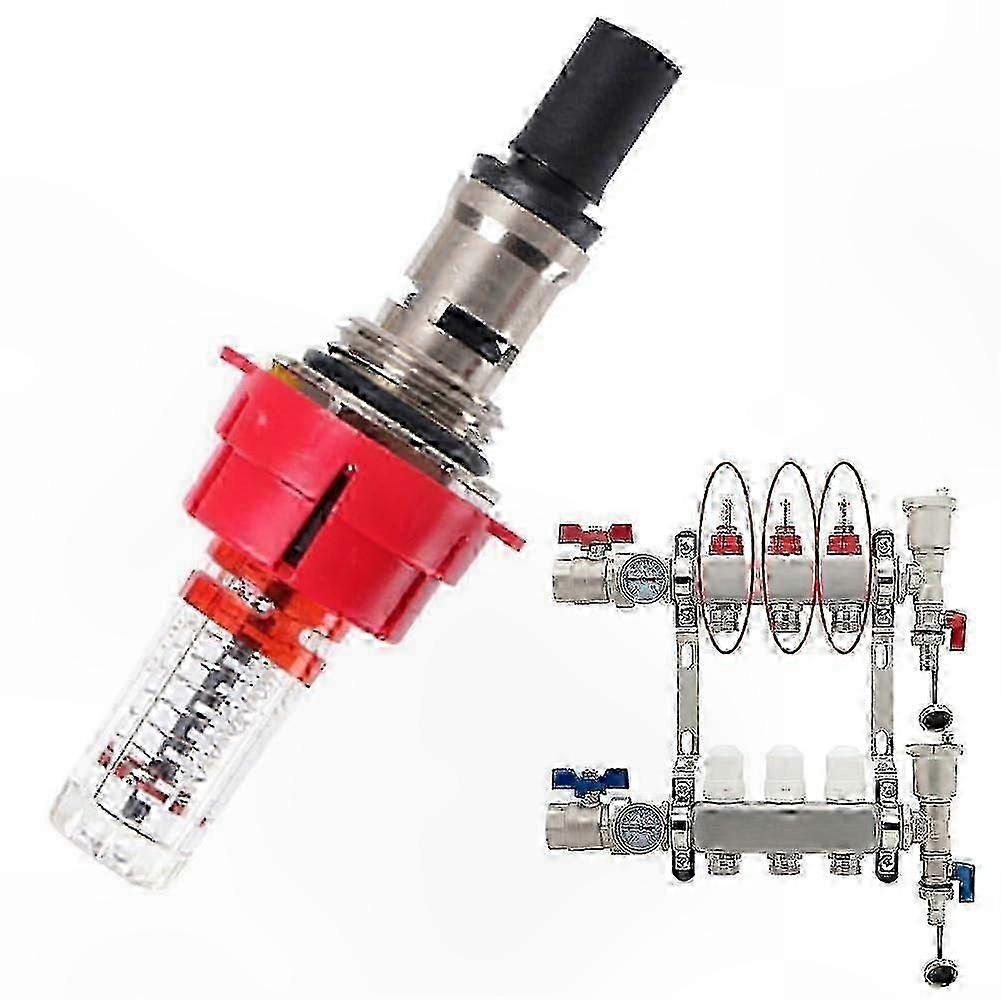 Precision Flow Meter and Regulator compatible with Underfloor Heating Systems (3/8 Inch, 4 Pieces)