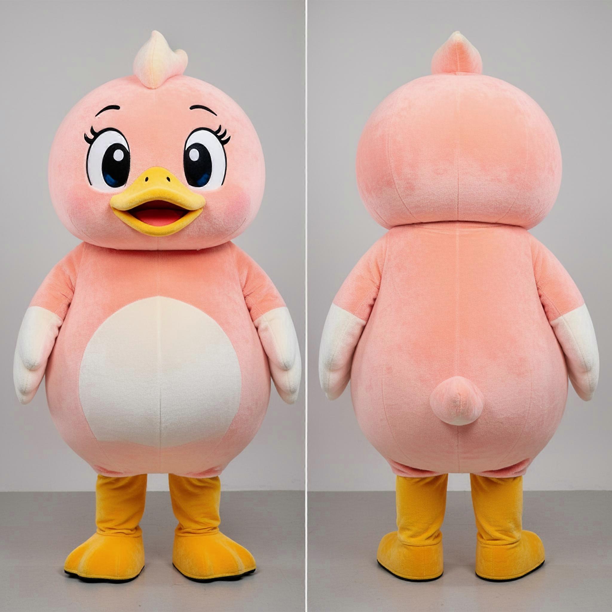 MASTICOT Peach Soft Duck Mascot