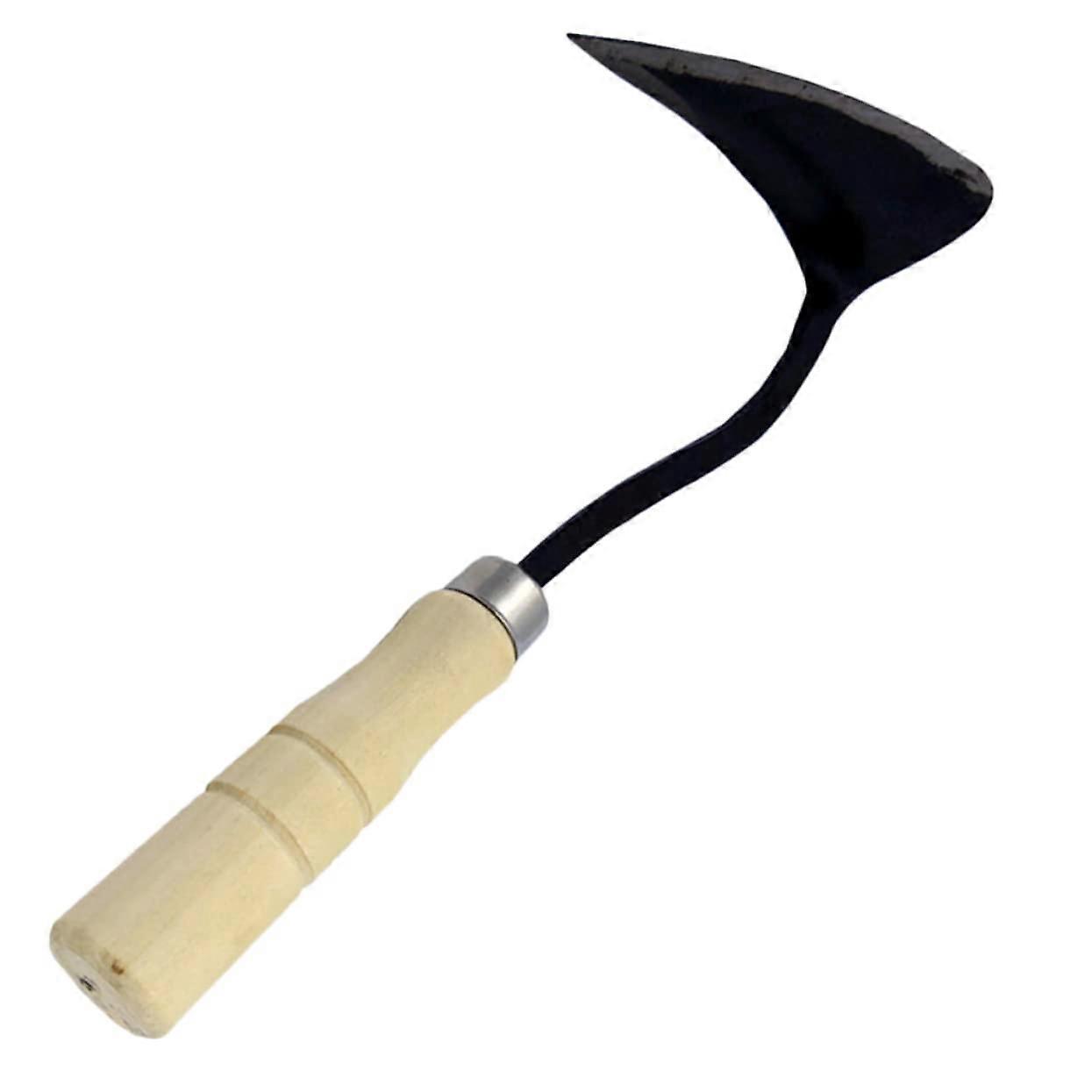 Garden Hoe Weeding Tool with Ergonomic Wooden Handle and Precise Triangular Blade for Easy Digging