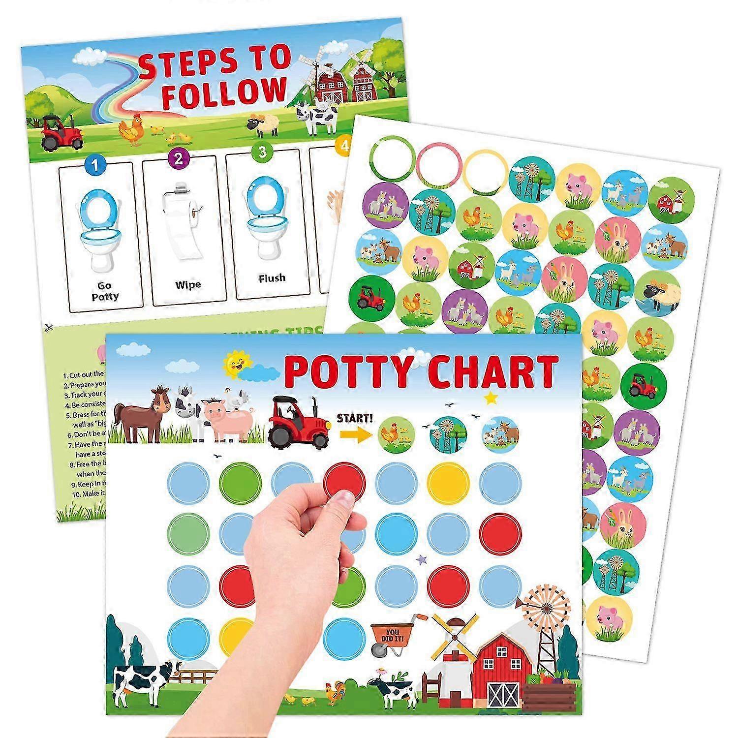 Toddler Girls Dinosaur Potty Chart Kit