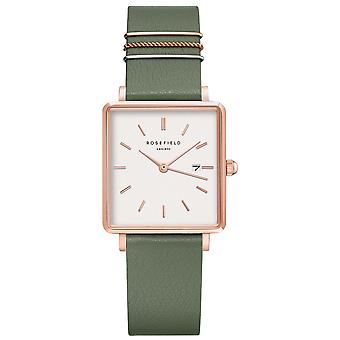 Rosefield the Boxy Quartz Analog Women Watch with Cowhide Bracelet QOGRG-Q027