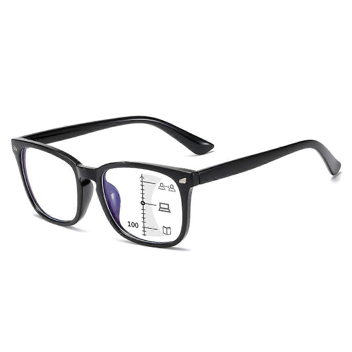 Foldable Dual-Focus Reading Glasses with Blue Light Blocking for Oval Faces