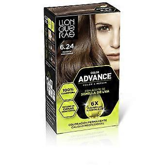 Permanente haarverf Llongueras COLOR ADVANCE, nummer 6,24 - Macadamia bruin.