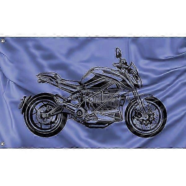 Flag Blue Background Street Bike