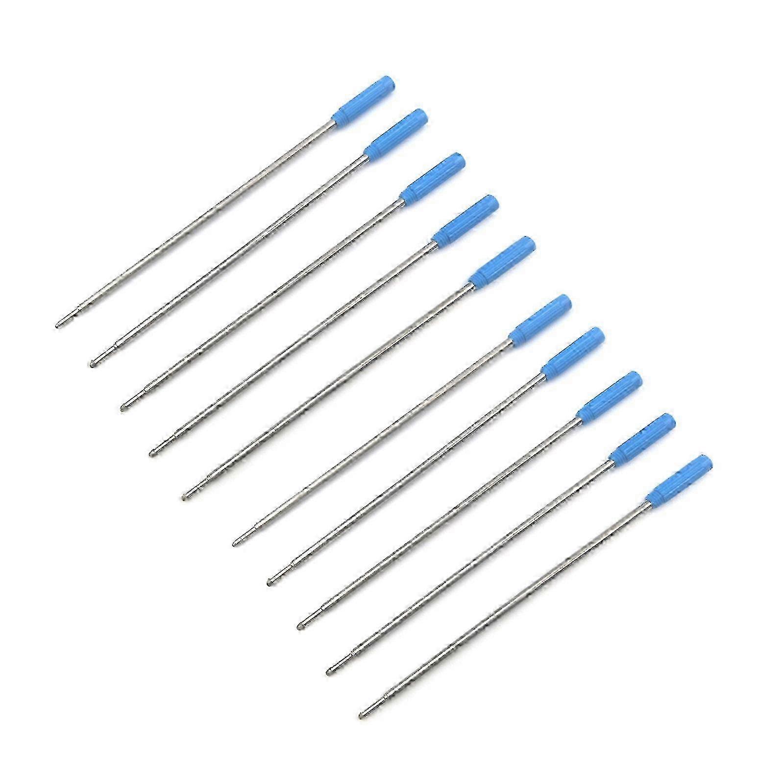 Ballpoint Pen Refills 10pcs Medium Tip 1mm Black and Blue Ink Replaceable