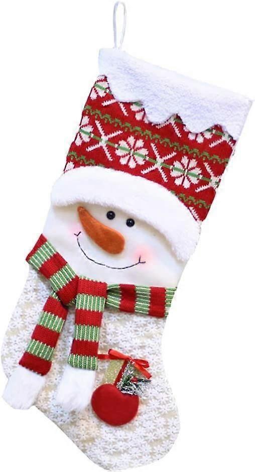 Christmas Stocking Snowman Gift Candy Bag