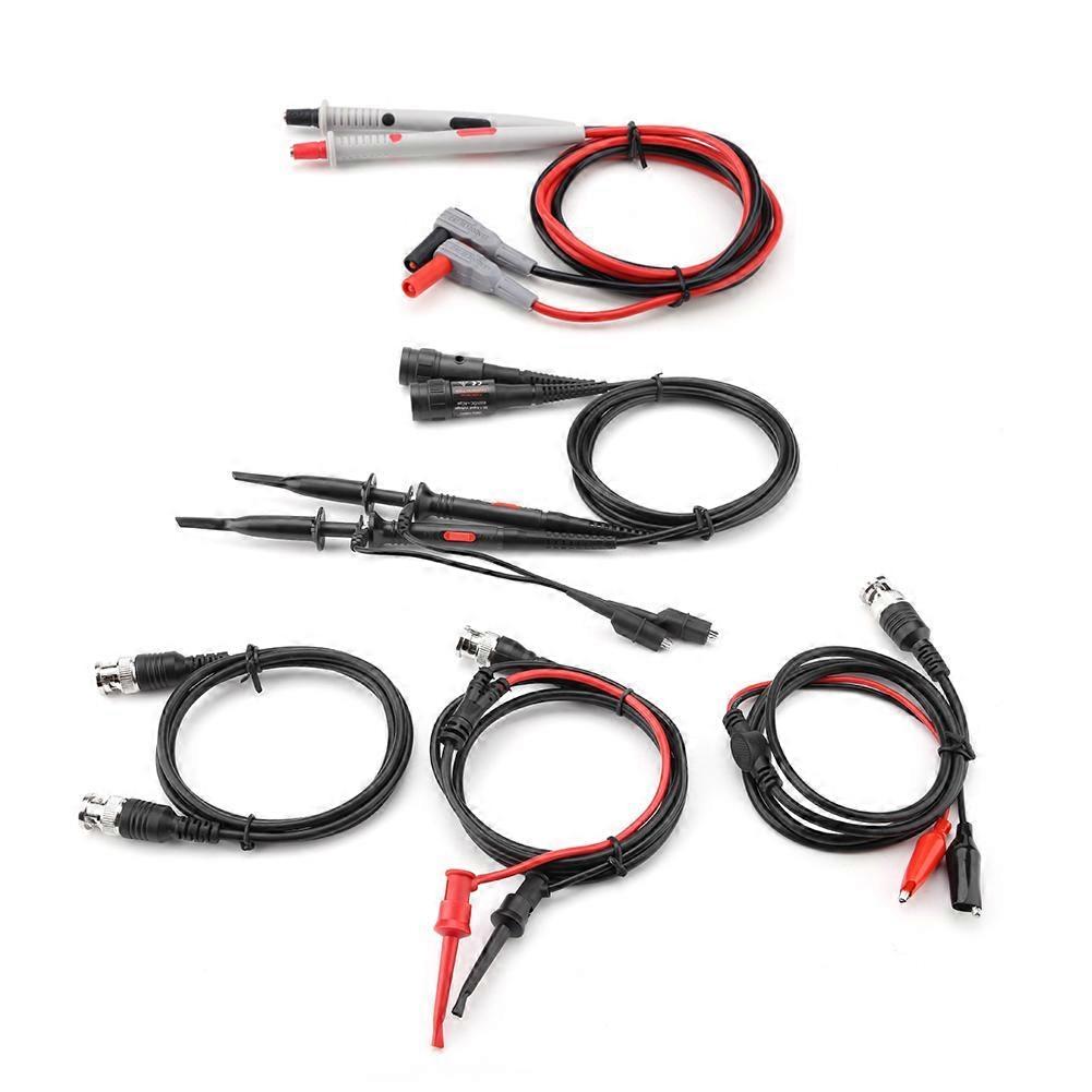 P1260D Oscilloscope Multimeter Test Leads with Crocodile Clips Replaceable Probe Tips Set