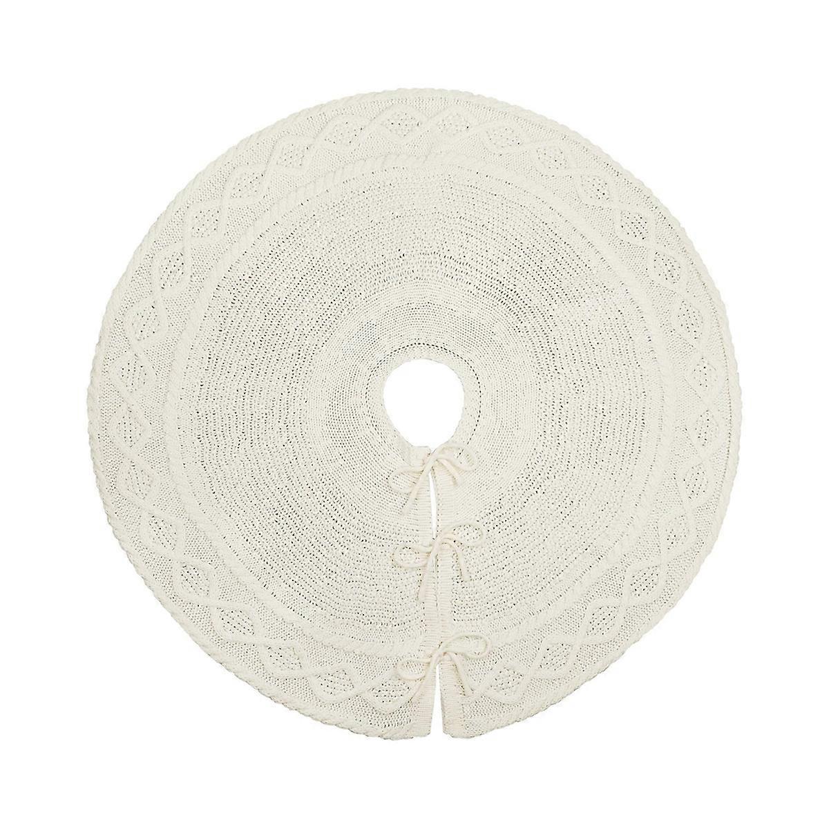Cable Weave Christmas Tree Skirt