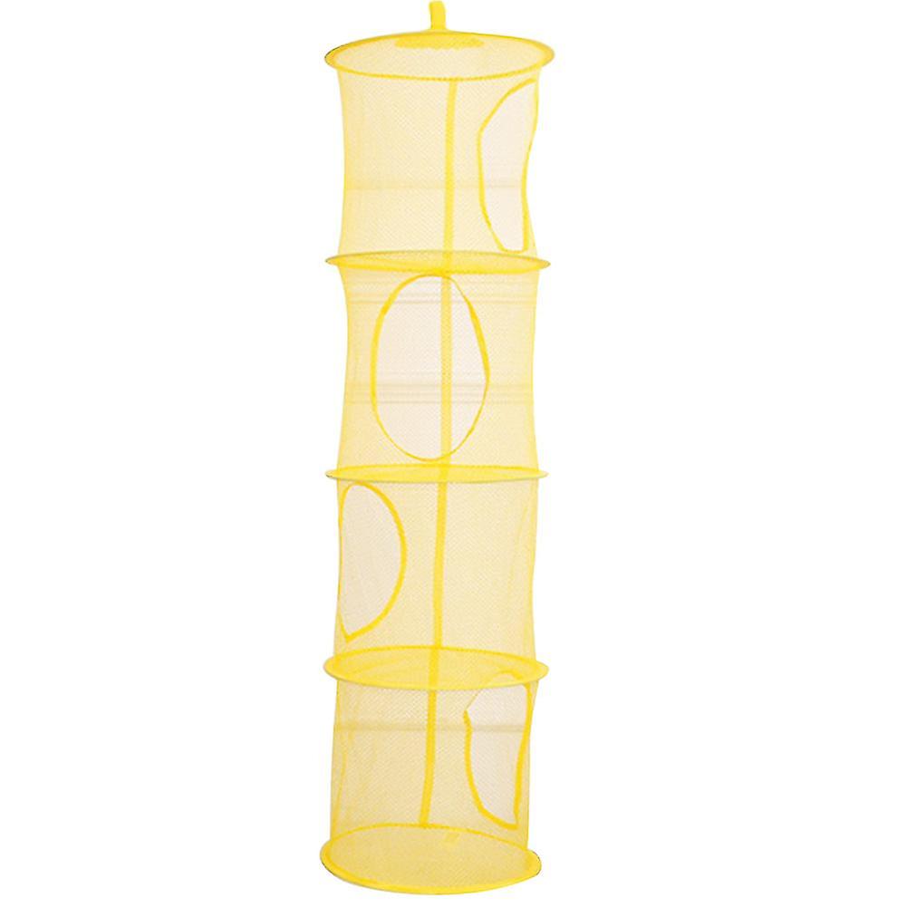4 Layers Mesh Folding Kids Toys Storage Rack Hanging Basket Sundries Organizer