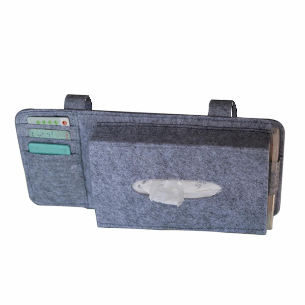 Fashion Car Styling Case Sun Visor Type Wool Felt Hanging Tissue Box