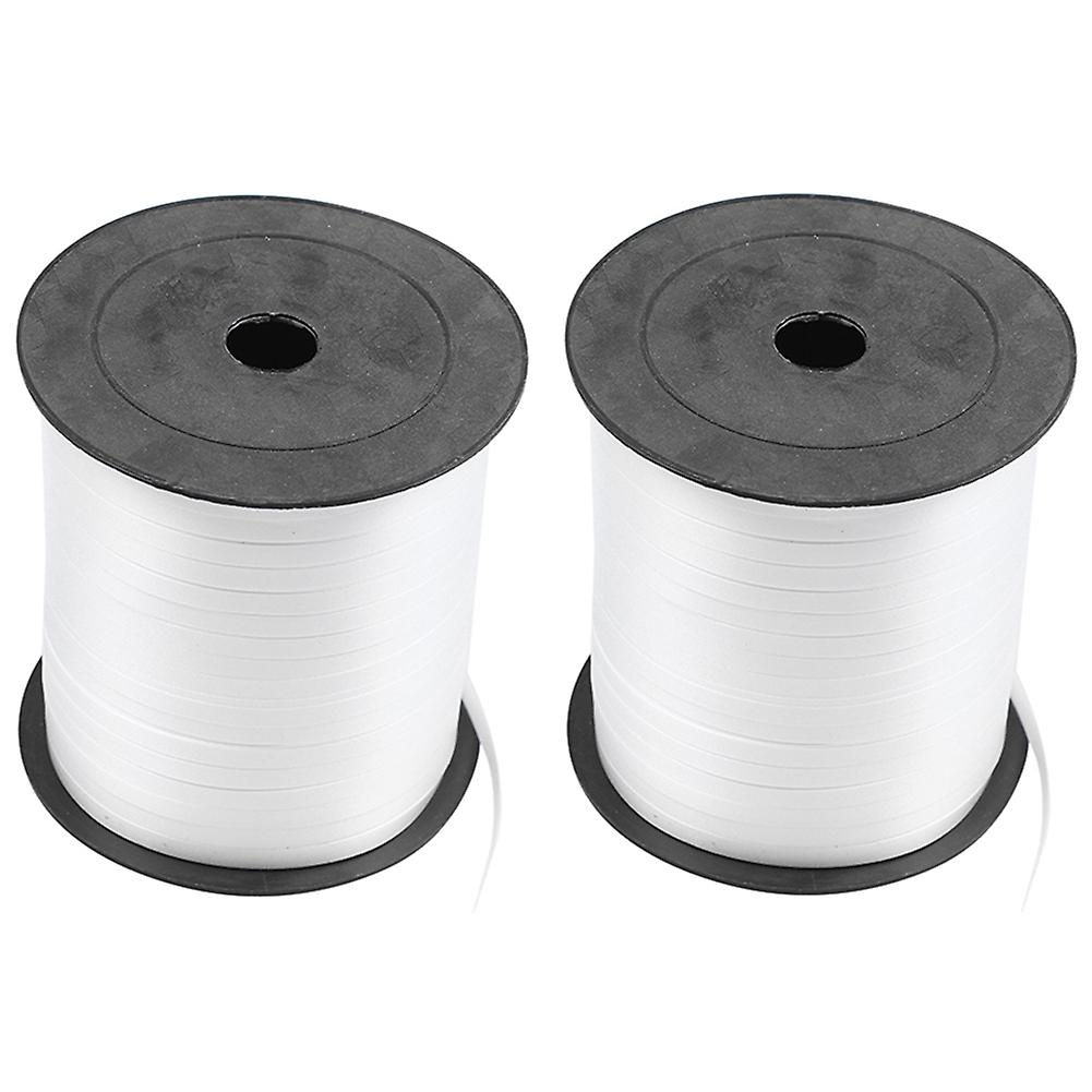 2 Roll Balloon Ribbon 225m 5mm For Wedding Partywhite