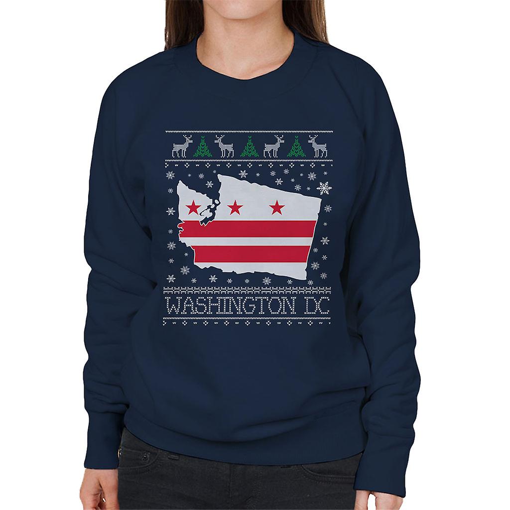 Washington DC Christmas Knit Pattern Women's Sweatshirt