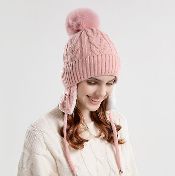 Pink Cute Warm Winter Hats Cute Baby Pink Crochet Hat/beanie, Warm