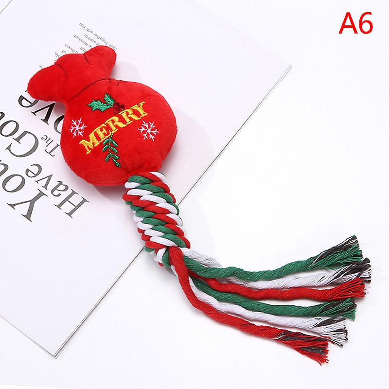 Nouveau Noël Pet Coton Corde Jouet Cane Nettoyage Chien Jouet Interactif