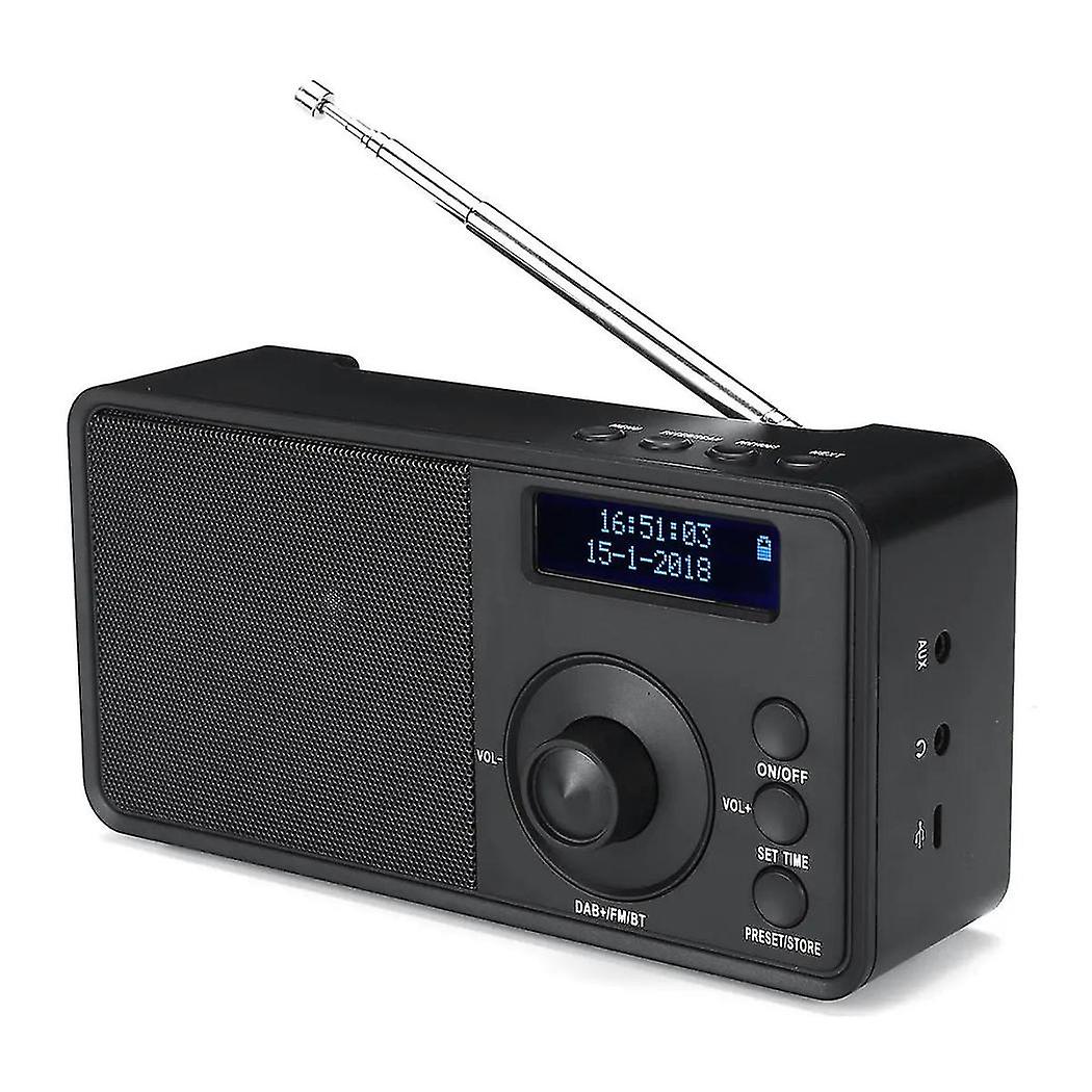 Portable Dab + Digital Radio Wireless Bluetooth Stereo Speaker Lcd Display Outdoor Headset Support