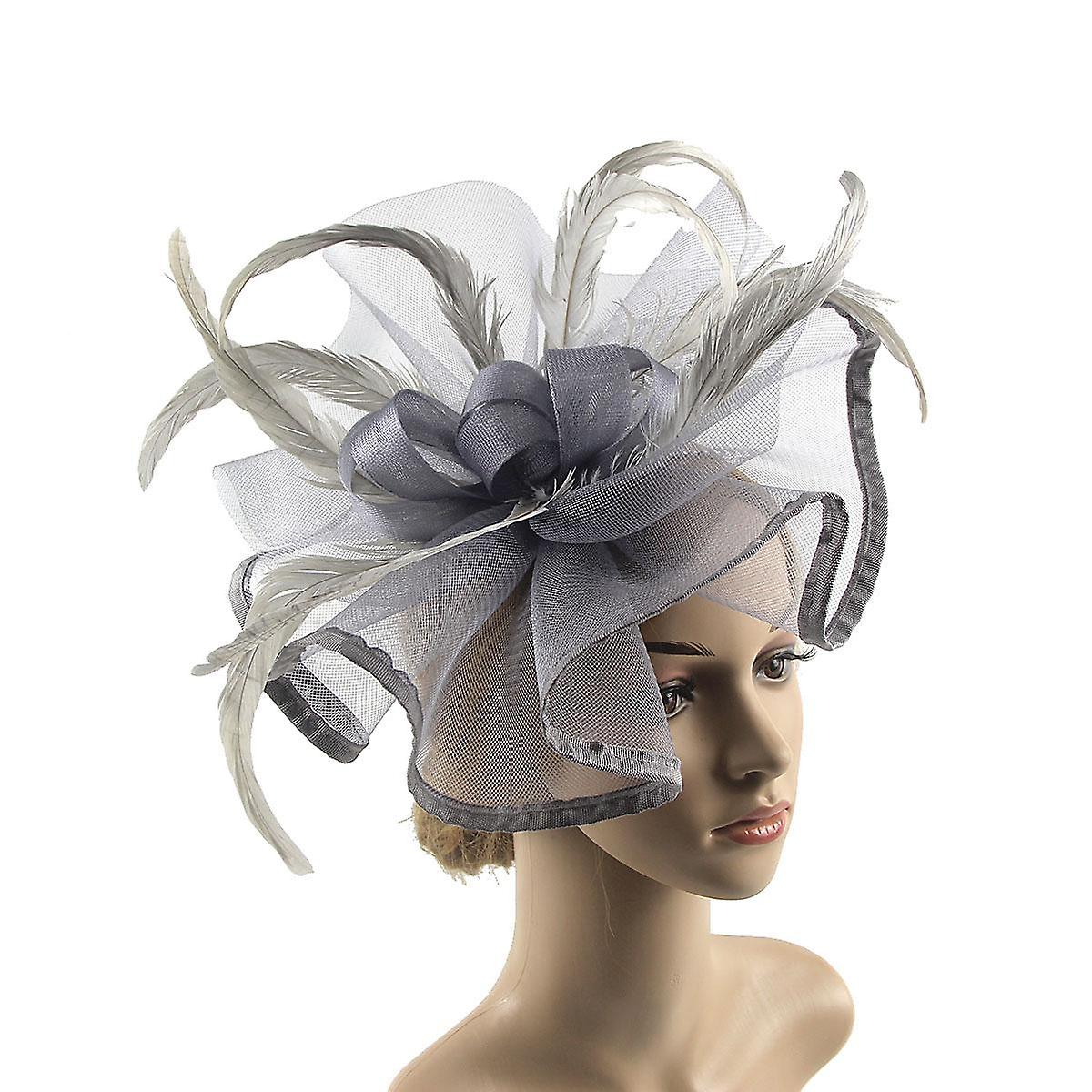 Fascinators Cappello Nastri Piume su un cerchietto Clip Cocktail Tea