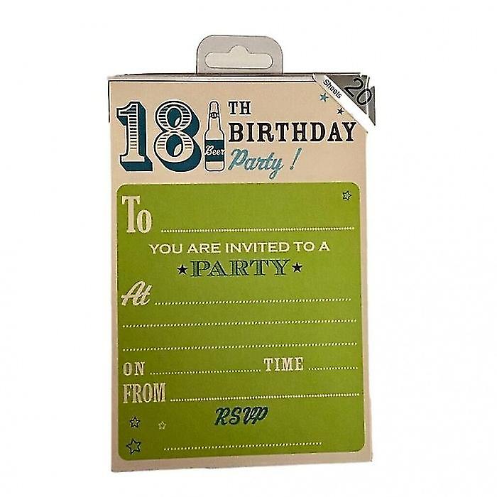 Simon Elvin 18th Invitations (Pack of 20)