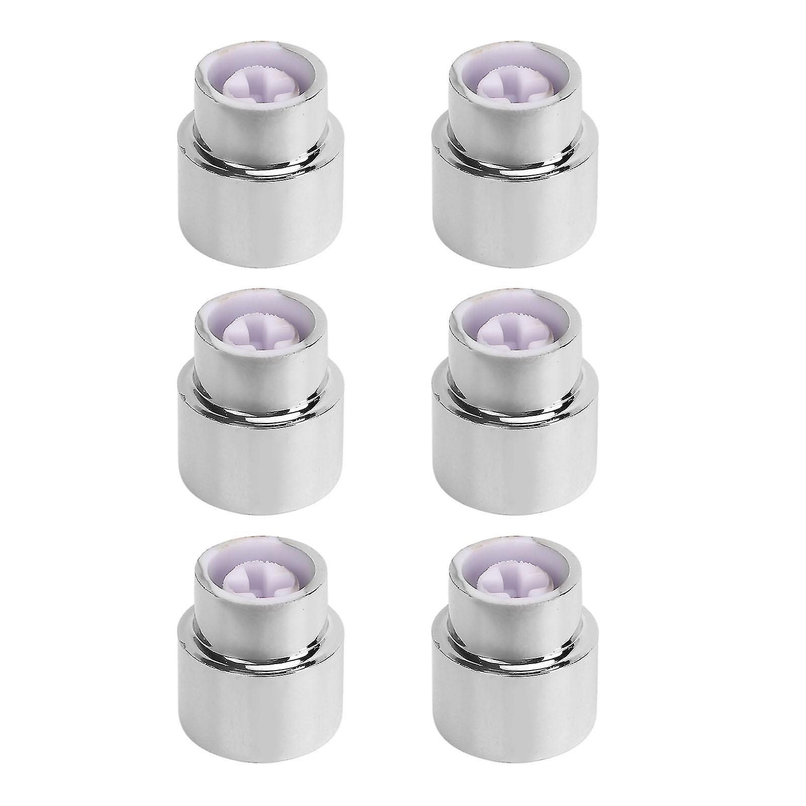 6PCS 5-Way Round Retro Silver Plastic Guitar Barrel Switch Tips