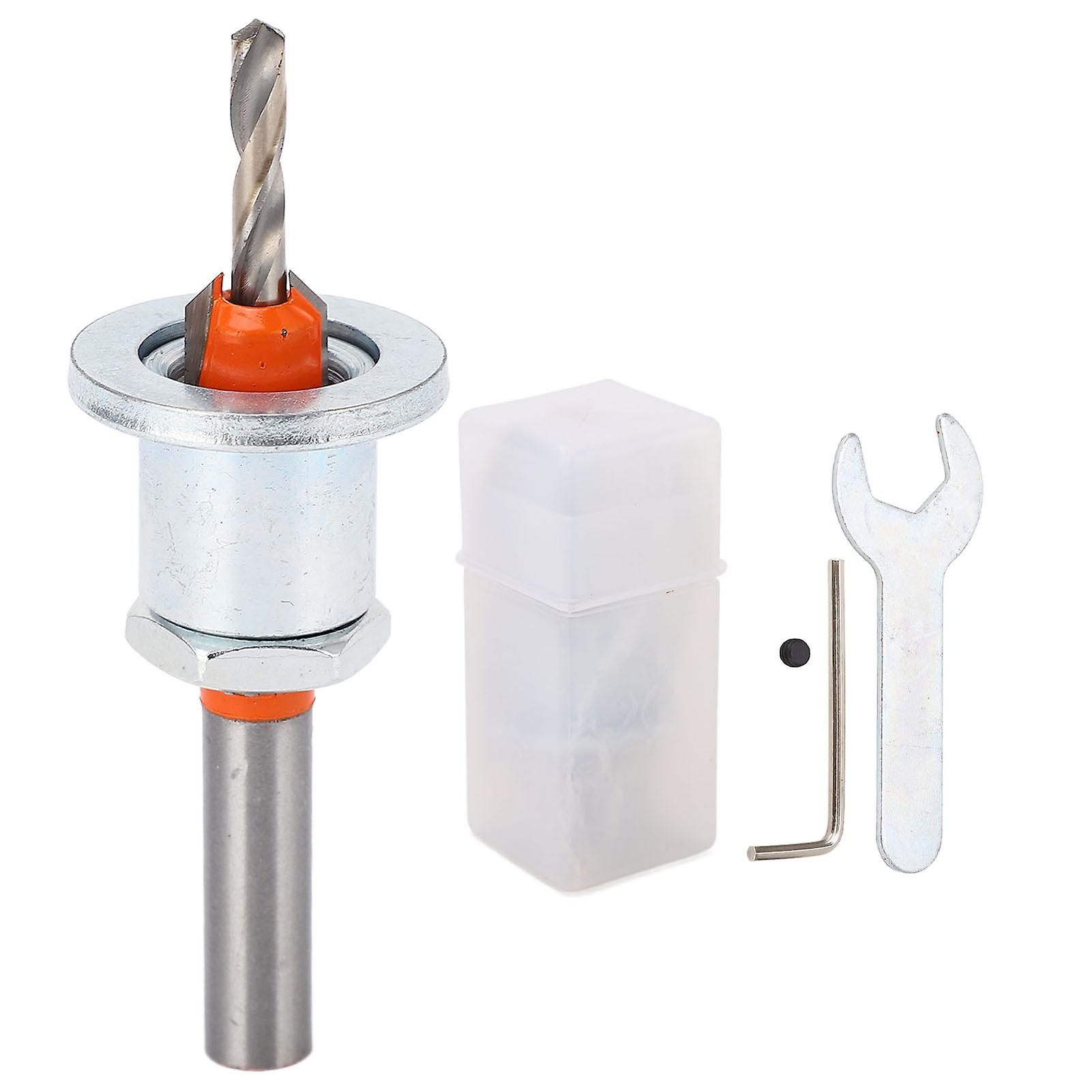 Countersink Drill Bit Set Adjustable Replacement Combo with Case for Wood Metal Power Tool