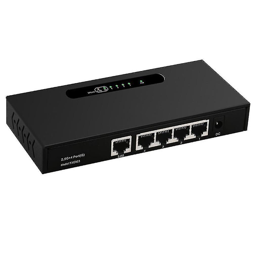 2.5g 4 Port Gigabit Ethernet Switch Non Managed Switch Home Switch Network Splitter Eu Plug