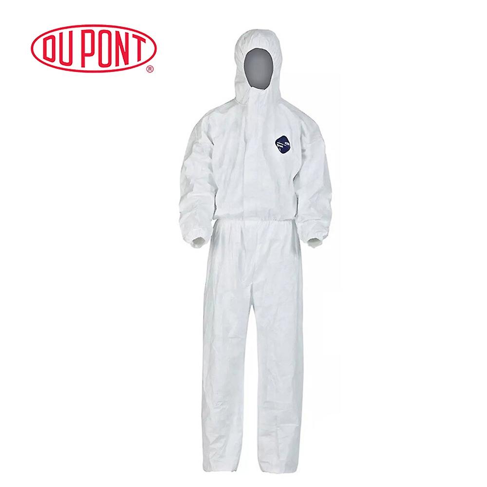 DU PONT Protective Coverall Safety Clothing Anti Static Hooded Suit Anti Particles/Chemical Splash M